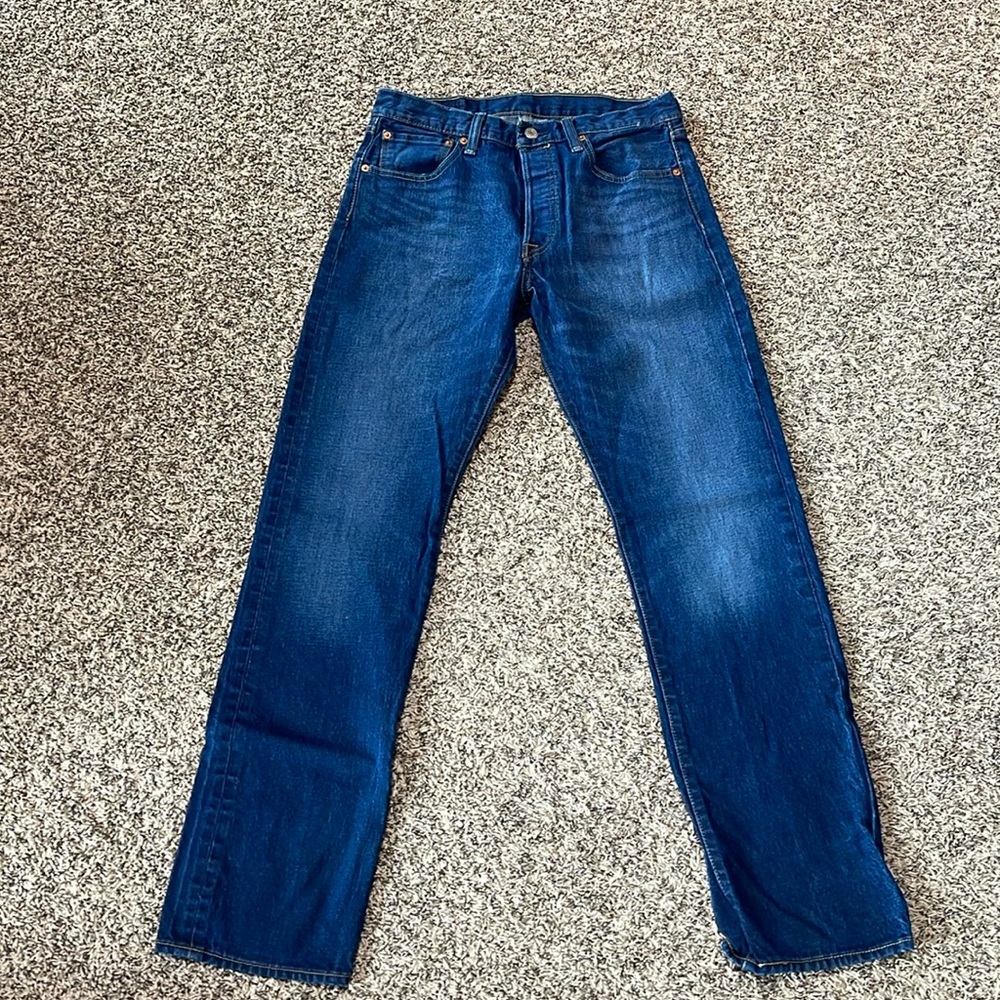 Levi Strauss 501 W33 L34 Button Fly Denim